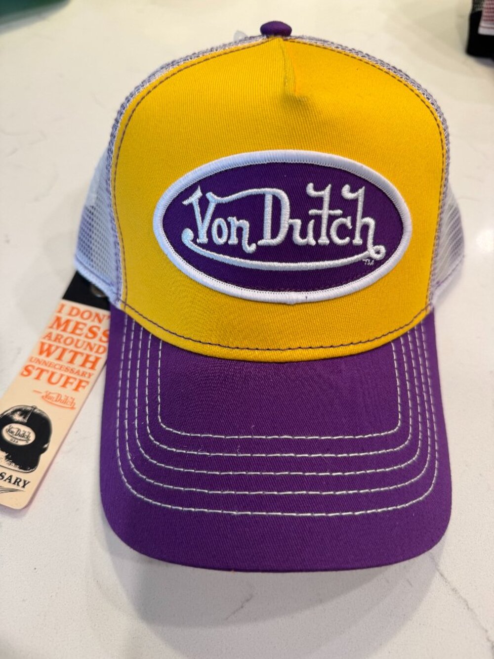Von Dutch Purple Gold Trucker Hat - NWT